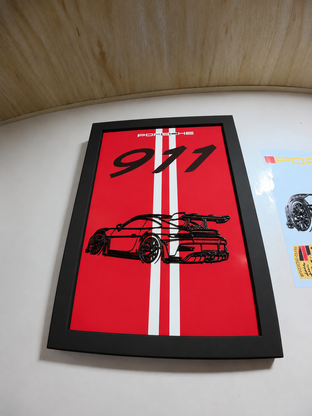 Porsche 911 Wall Art | Black Frame Premium Car Poster for Home & Office Decor