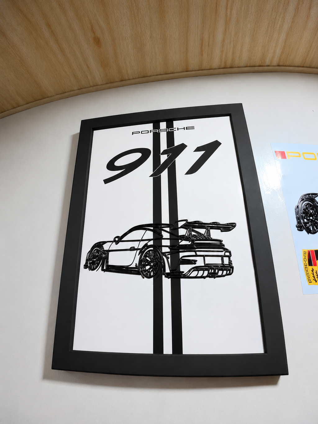 Porsche 911 Wall Art | Black Frame Premium Car Poster for Home & Office Decor