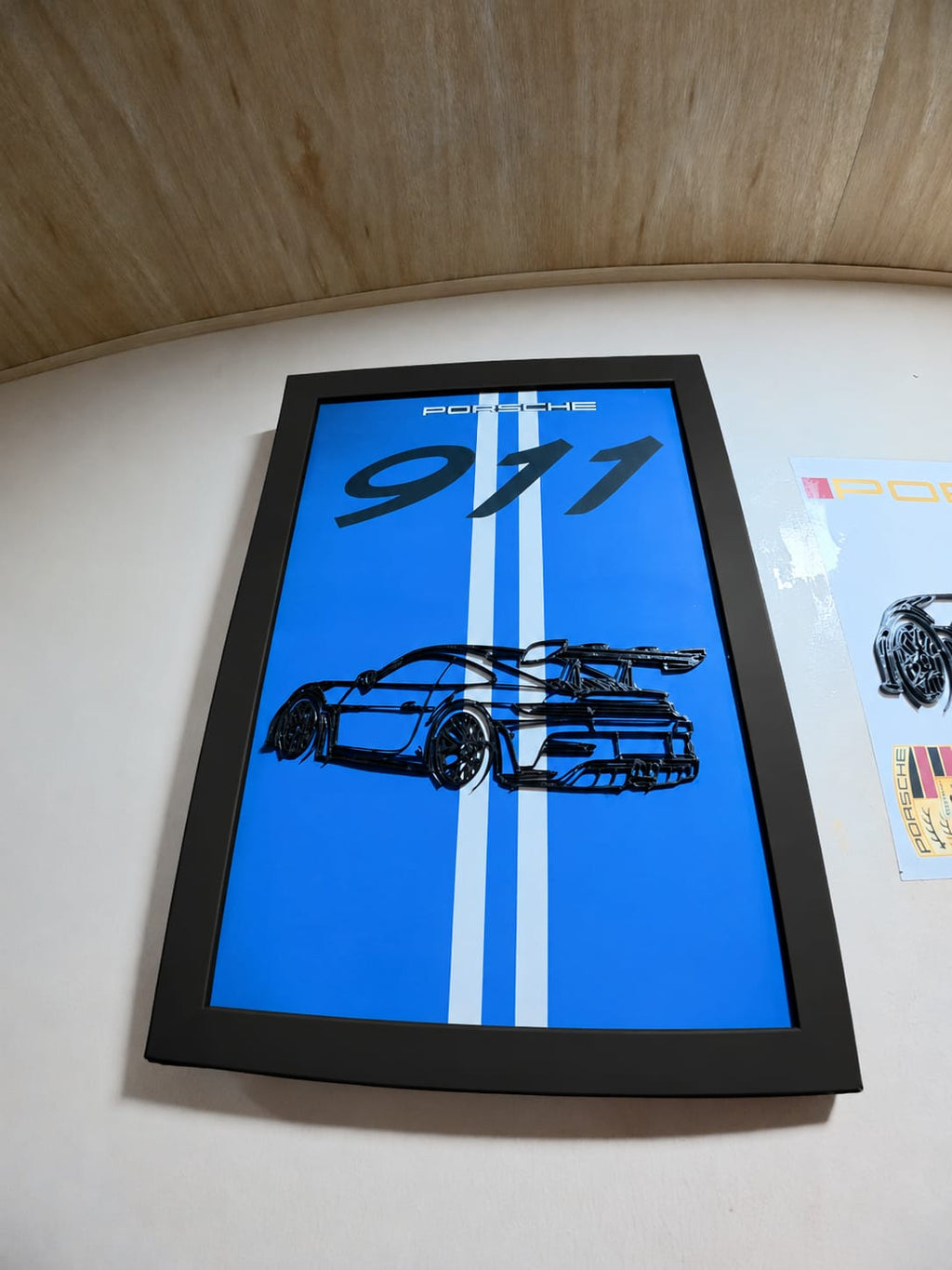 Porsche 911 Wall Art | Black Frame Premium Car Poster for Home & Office Decor